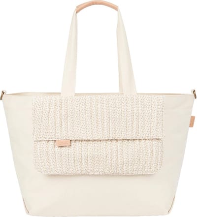 Luiertas Tote Bag - Grote verzorgingstas - Babyverzorging onderweg - Afneembaar buideltasje - 35 liter inhoud - Beige