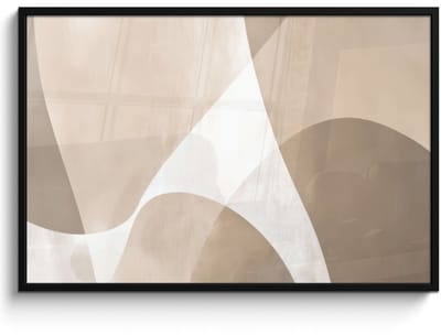 Poster in lijst - Fotolijst 120x80 cm - Posters - Vloeiende vlakken - Harmonieus - Golvend - Posterlijst zwart - Decoratie - Wanddecoratie woonkamer - Muurdecoratie slaapkamer