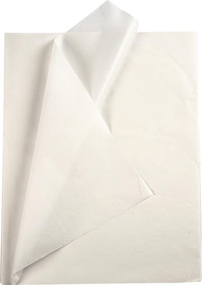 Tissuepapier, vel 50x70 cm, 17 gr, wit, 25 vel/ 1 doos | vloeipapier | zijdepapier
