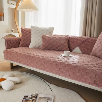 Winter Bankhoezen Handdoek Zacht Pluche Jacquard Housse Canape Dangle Bankovertrek Voor Woonkamer Erkerkussen L-Vormige Bank Decor 1pc 45x45 pillowcase