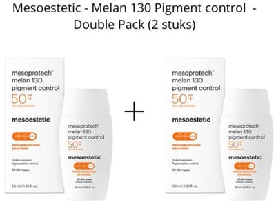 Mesoestetic Melan 130 Pigment Control Set 2x – SPF50+ Zonbescherming – Tegen Pigmentvlekken & Verkleuring – Gezicht