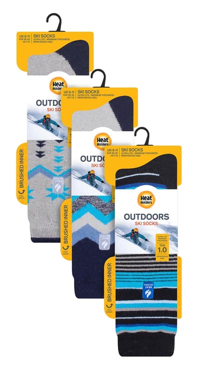 Heat Holders - 3 paar Ultra Lite skisokken voor heren - Mix 1