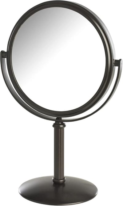 Vergroot Make-up Tafelspiegel 5x en 1x Vergroting Badkamer Spiegel Brons
