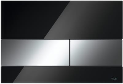 Tece TECEsquare - Bedieningsplaat, zwart glas/glazend chroom 9240807
