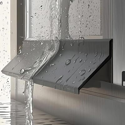 Regenafstoter Ramen - Tochtstrip Deur - Water buiten houden - Stormbestendig design - 5 m - Zwart