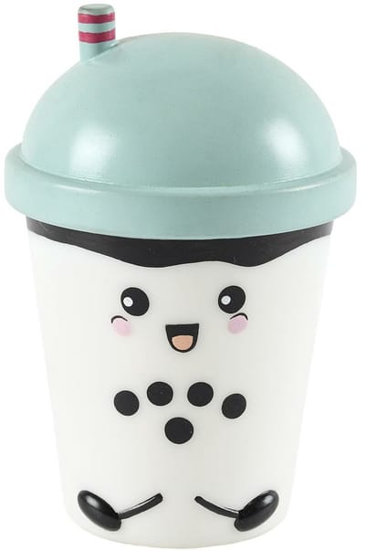 Home Deco Kids Nachtlampje Led - Bubble Tea - RGB kleuren - blauw - kunststof - 15 cm - kinderkamer