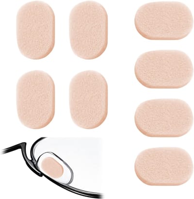 50 stuks antislip neuspads van latexschuim (Beige B) voor brillen; zachte, comfortabele antislipkussentjes die voorkomen dat brillen en zonnebrillen van de neus glijden.druk op de neus te verlichten en afdrukken en afglijden tegen te gaan.