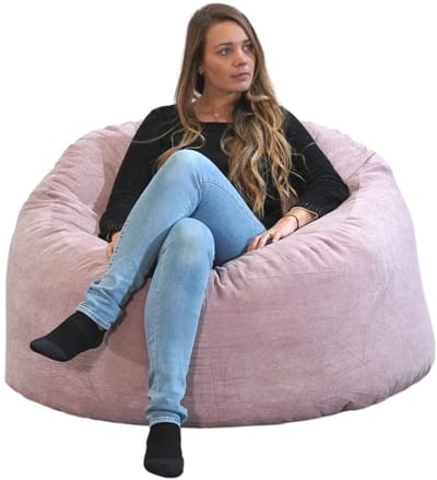 Dailygoods- Poef 100 cm - Comfortabele Corduroy Poef - Geschikt voor Binnen/Buiten - Zachte Hoes - Duurzaam - Gewicht 15 kg - Zitzak
