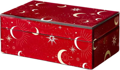 Sieradendoos Glas - Juwelenhouder Verfijnd - Accessoires Organiseren - Meerdere Compartimenten - 21 x 13 x 8.5 cm - Zwart
