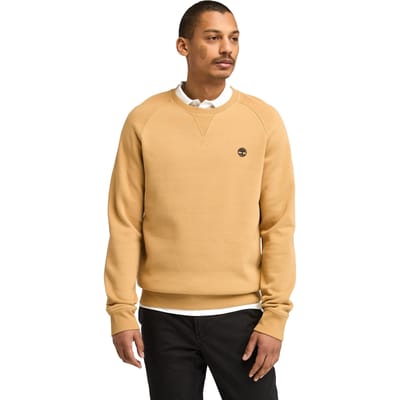Timberland Exeter River Brushed Back Crew Sweatshirt Light Wheat Boot Size: M | Sweaters Outlet | Heren | Beige