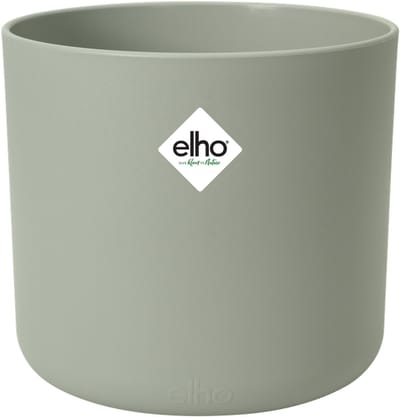 Elho B.for Soft Rond 18 - Bloempot voor Binnen - 100% gerecycled plastic - Ø 18.3 x H 16.7 cm - Steengroen