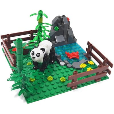 MOC Schapen & Paardenboerderij Bouwstenen Dierlijk Kippennest Panda Koeienstal Dierentuin Simulatie Experiment Bakstenen Speelgoed Kinderen Cadeau PDF Insturction