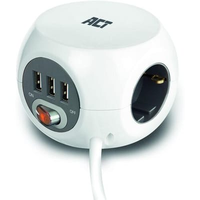 ACT AC2410 Stekkerdoos + USB-A