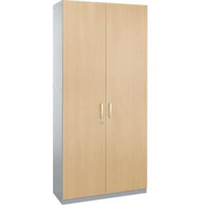 Schäfer Shop  Genius Vleugeldeurkast TETRIS SOLID, stalen romp, 5 ordnerhoogten, b 1200 mm, afsluitbaar, esdoornpatroon/blank aluminium