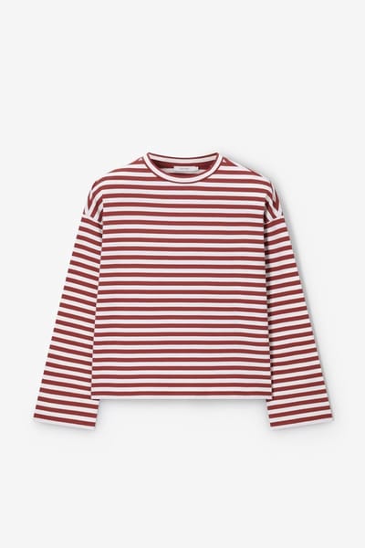 Sissy-Boy - Donkerrood gestreept T-shirt
