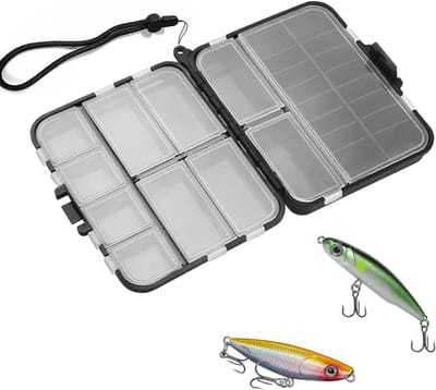 Visdoos met 12 Compartimenten en 14 Inserts, Dubbele Laag voor Bait Organisatie, Ideaal voor Vissen en Hengelsport Accessoires