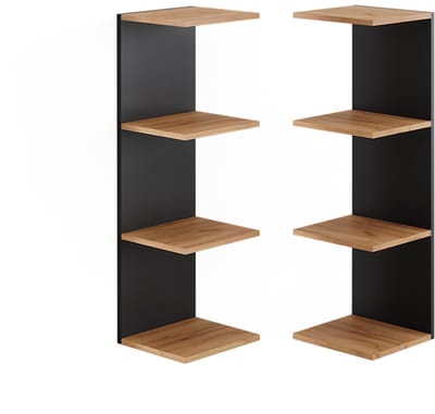 Vicco Paolo Wandplank – 30 x 95 cm Set van 2 Antraciet
