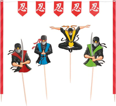 Boland - Set taartdecoratie Ninja - Superhelden - Superhelden