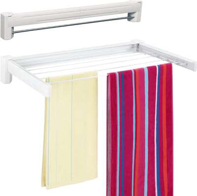 RUX® Wanddroogrek Inklapbaar - Wanddroogrek - Wit - ‎‎37cm x 70cm x 11cm