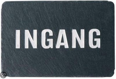 Esschert Design - Leisteen deurplaat 'ingang' DP009