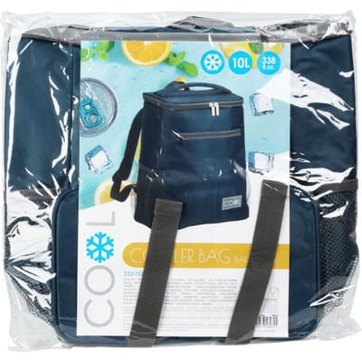 Strand/camping koeltas - Rugtas/rugzak model - 23 x 15 x 36 cm - 2 vakken - blauw