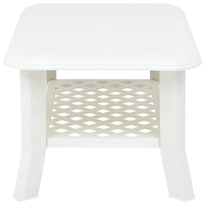 vidaXL - Salontafel - 90x60x46 - cm - kunststof - wit