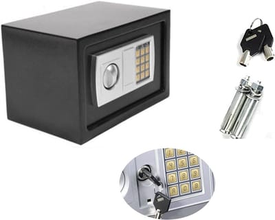 Digitale Kluis - Elektronische Kluis - Veilig Opbergen - Massief Staal - 8.5L - Zwart