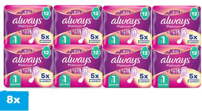 Always Platinum Maandverband – Normaal – 8 x 12 stuks