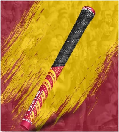 Golf Grip Hybride - Golfhandgreep Rubber Koord - Golfclub Controle - Textuur & Vochtregulatie - Standard 60 - Rood Geel