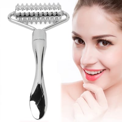 Dailygoods- Massageroller Metalen - Acupunctuur Massage Roller - Bevorderde Circulatie - Spierontspanning - Voor Hand/Hals - 1 Stuk