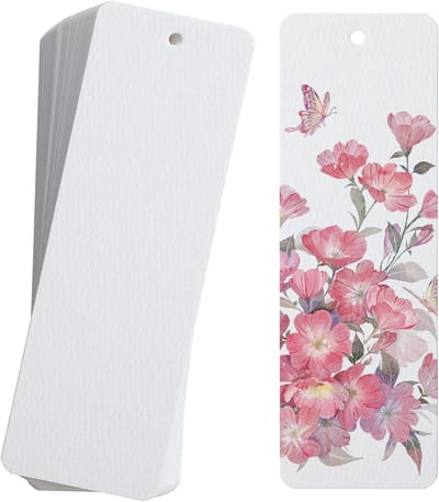 Aquarel Papier Bladwijzers - Blanco Kaarten Knutselen - DIY Knutselprojecten - Zwaargewicht Papier - 50 stuks - Wit