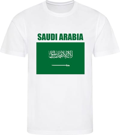 WK - Saudi-Arabië - Saudi Arabia - T-shirt Wit - Voetbalshirt - Maat: S - Wereldkampioenschap voetbal