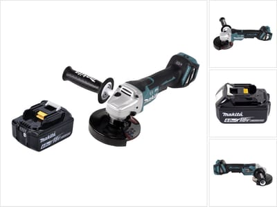 Makita DGA 517 G1 accu haakse slijper 18 V 125 mm borstelloos + 1x oplaadbare accu 6.0 Ah - zonder lader