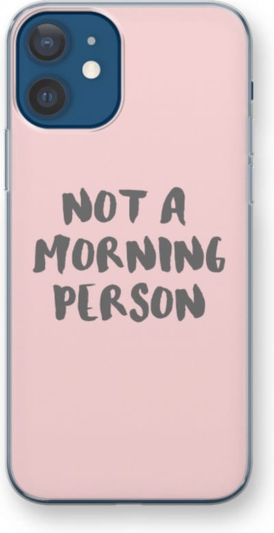 Case Company® - Hoesje geschikt voor iPhone 12 hoesje - Morning person - Soft Cover Telefoonhoesje - Bescherming aan alle Kanten en Schermrand