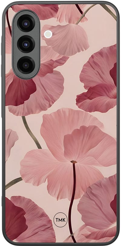 Hoesje geschikt voor Samsung Galaxy A26 - Vintage blossom - Roze - TPU case - Bloemen - Hardcase zwart telefoonhoesje