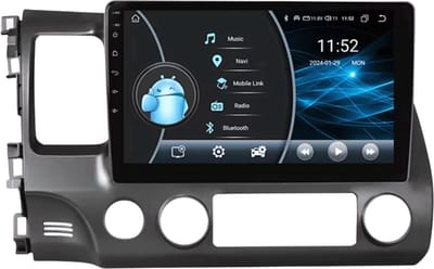 Autoradio met bluetooth - Carplay - Voor Honda Civic (2006-2011) - Geschikt voor Apple en Android - Stereo - Navigatie - Navigatiesysteem auto - 2GB 32GB