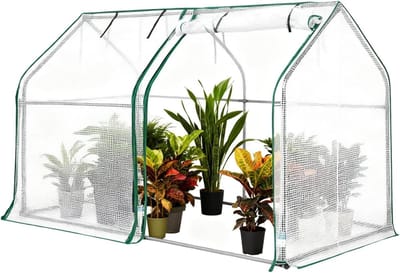 Kleine Broeikas - Plantenkas Mini - Planten Beschermen - Waterdichte Regenhoes - 180x90x90 cm - Transparant