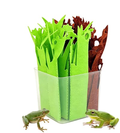 Luchtbevochtiger Reptielen - Kunstplant Vocht - Terrarium Klimaat - Natuurlijke Verdamping - 37.5 x 16.8 cm - Groen