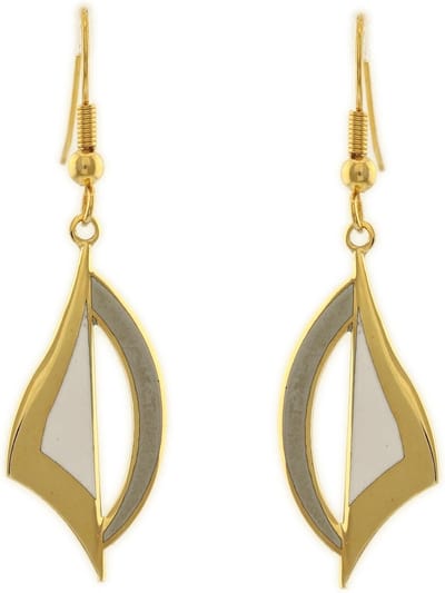 Behave - Oorringen dames - wit - 5 cm