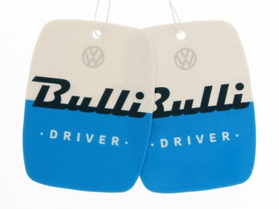VW Collection by BRISA - Set van 2 Volkswagen luchtverfrissers met VW "Bulli Driver"-motief (Vers)