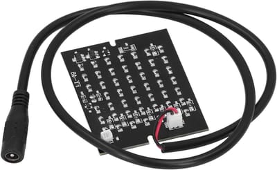 IR LED Lichtbord - Nachtzicht Camera Lamp - Beveiliging Thuis - 48 Infrarood LED's - 10 cm - Zwart