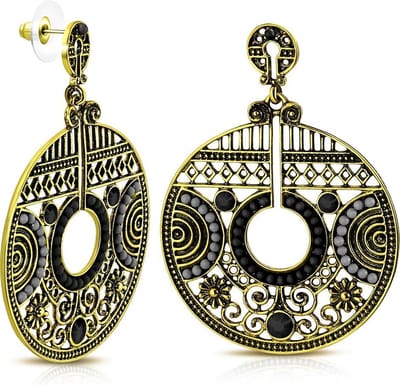 Montebello Oorbellen Vintage FEF365 - Bijoux - Boheems - 65x45mm