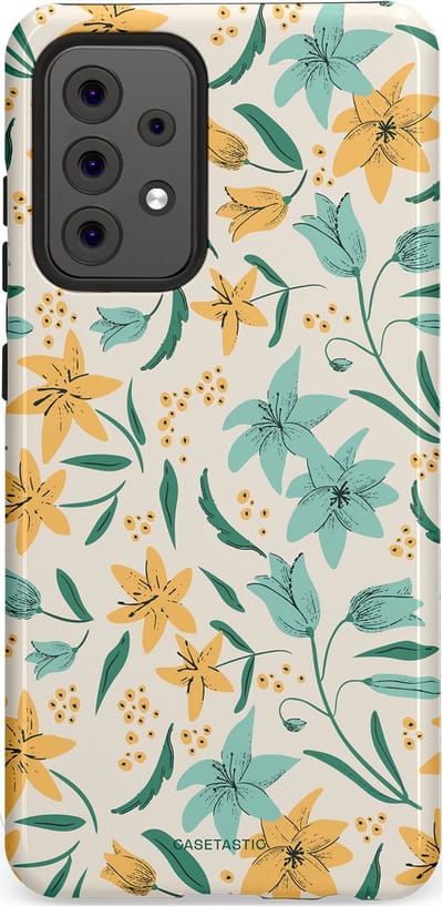Casetastic Hoesje Geschikt voor Samsung A52 (4G/5G/s) - Stijlvolle Beschermende Duo-layer Case - Sereen in bloei