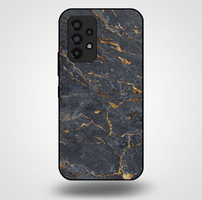 Smartphonica Telefoonhoesje voor Samsung Galaxy A53 5G met marmer opdruk - TPU backcover case marble design - Goud Grijs geschikt voor Samsung Galaxy A53 5G