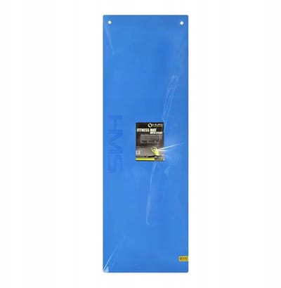 Fitnessmat HMS MFK03 met gaten 180x60cm Blauw-Zwart