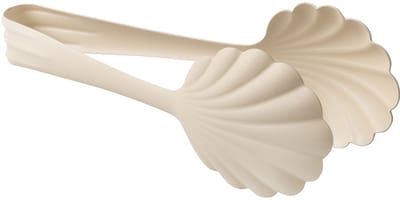 Serveertang - Vintage - Vanille/ Crème - Roestvrijstaal - Lengte 21 cm