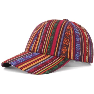 Bohemian Baseballpetten voor Mannen Vrouwen Retro Print Zonneklep Trucker Petten Zomer Buiten Zonbescherming Verstelbare Snapback Hip Hop Pet (as the picture,Adjustable) black
