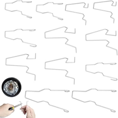 Set van 12 universele veerklemmen voor autokoplampen, fixatieklemmen, houderclips voor lampen, geschikt voor diverse voertuigen en eenvoudig te installeren