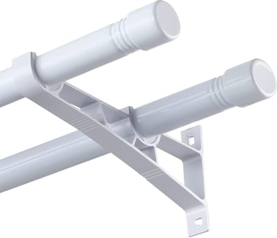 Gordijnroede Wit 76-332 cm - Uittrekbaar Metaal voor Verduisteringsgordijnen en Outdoorgordijnen