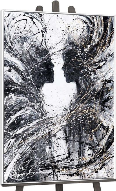 Canvas schilderij handgeschilderd branches of feelings abstract – YS-Art Gallery – Luxe wanddecoratie voor woonkamer – Modern schilderij voor slaapkamer en hal